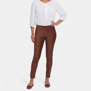 NYDJ Not Your Daughters Jeans $99 Legging Pants Stretch Faux Suede Lift Tuck